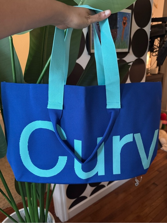 Handbags - CURVES by Sean Brown Azure Blue & Teal Canvas Tote Bag- Sold out everywhere